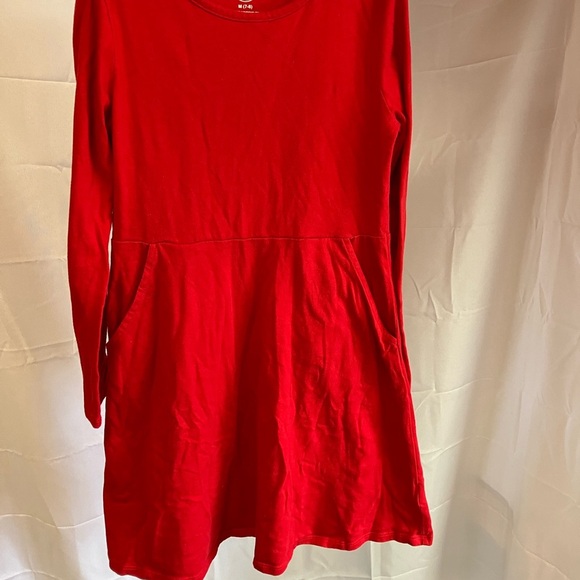 Denim and Red Kids Dress Set - Picture 2 of 11